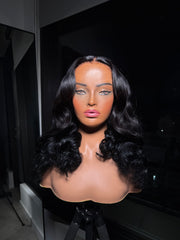 Natural Black Bouncy Curls Wig