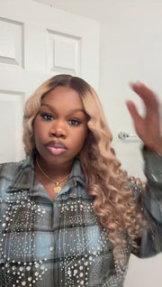 Ash Blonde w/ Brown Roots Bodywave