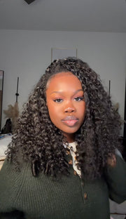 Burmese Curly Half Wig