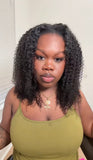 Natural Black Kinky Curly Half Wig