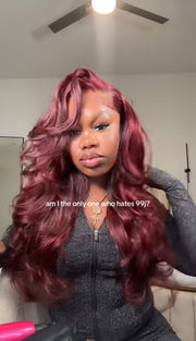 Custom Burgundy Frontal Wig